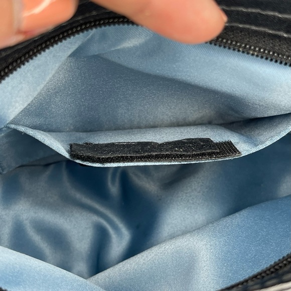 Coach Zoe Signature Top Handle Purse - Black Canvas/Leather, Blue Interior 🩵 - Picture 11 of 11